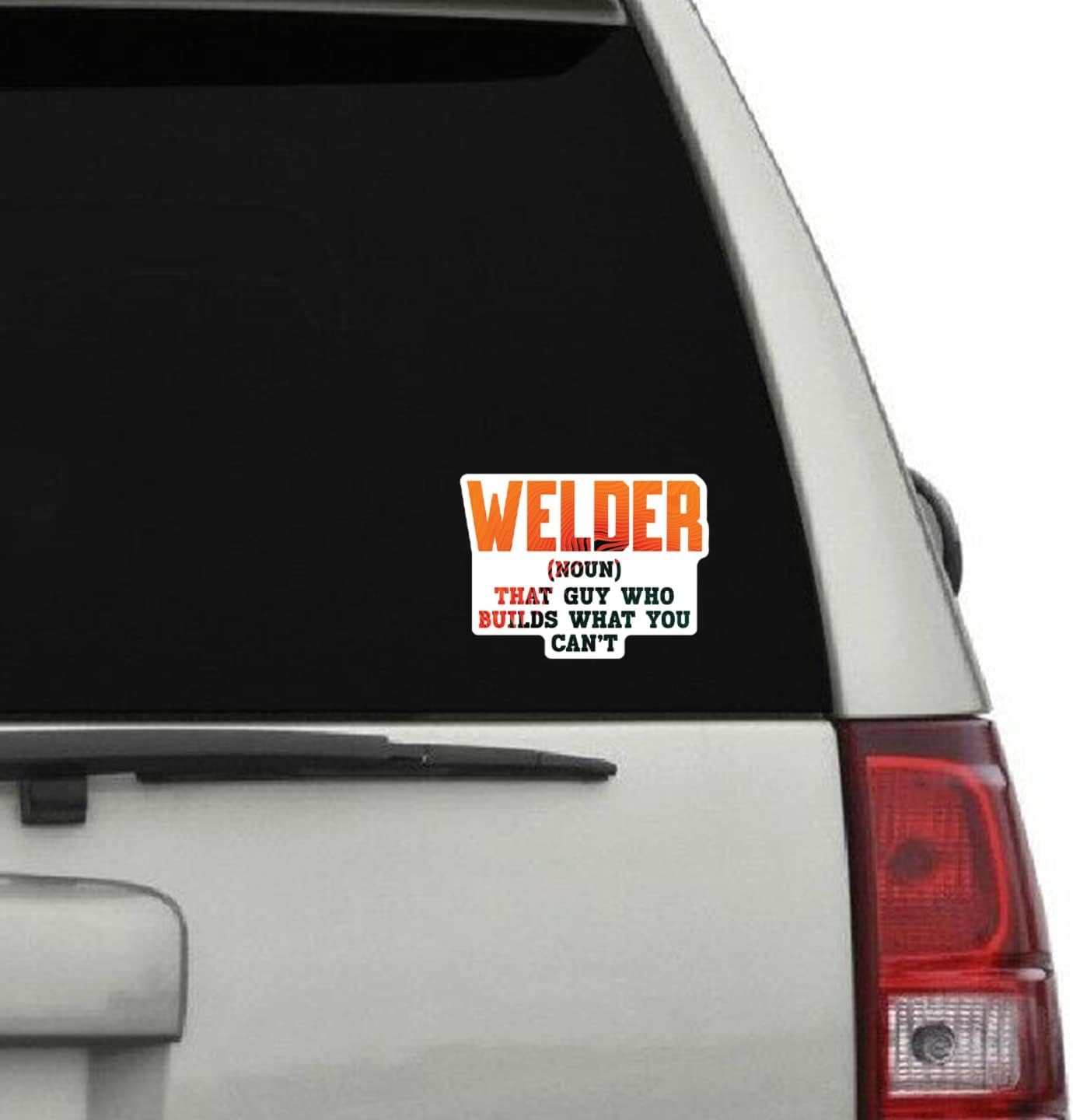 Welder Welding Vinyl Decal Sticker - for Toolboxes, Lockers, Cars, Trucks, Windows, Laptops, Cups and More - 5 Inches at Largest Point (Welder Noun)