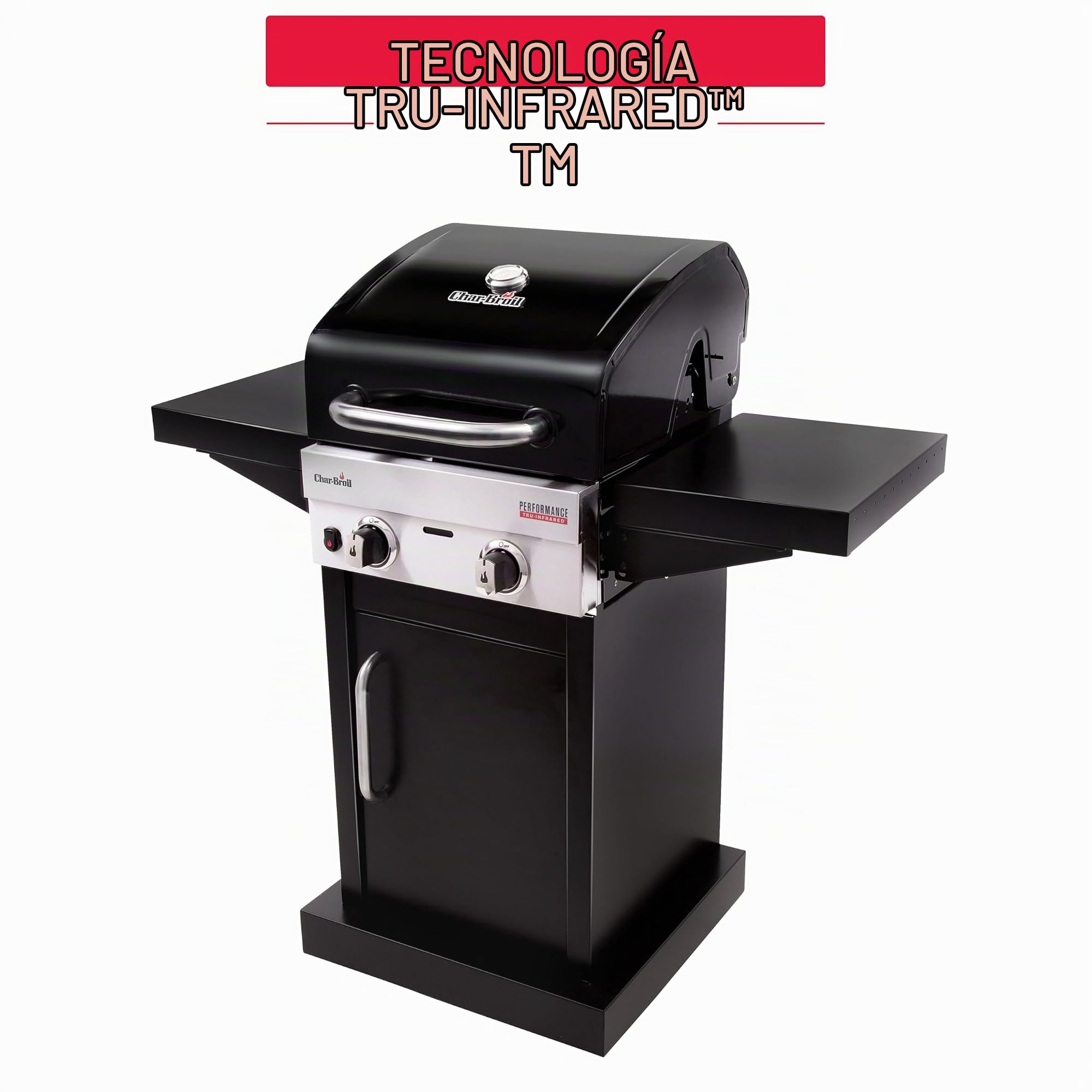 Char-Broil Barbacoa de Gas Performance 220 B - Barbacoa a gas con 2 quemadores de acero inoxidable y TRU-Infrared Technology - Ideal para cocinar al aire libre, jardín y patio