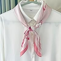 Vista 20 de FONYVE - Pañuelo de satén sedoso de tamaño mediano para mujer, cuadrado, 27.5 x 27.5 pulgadas