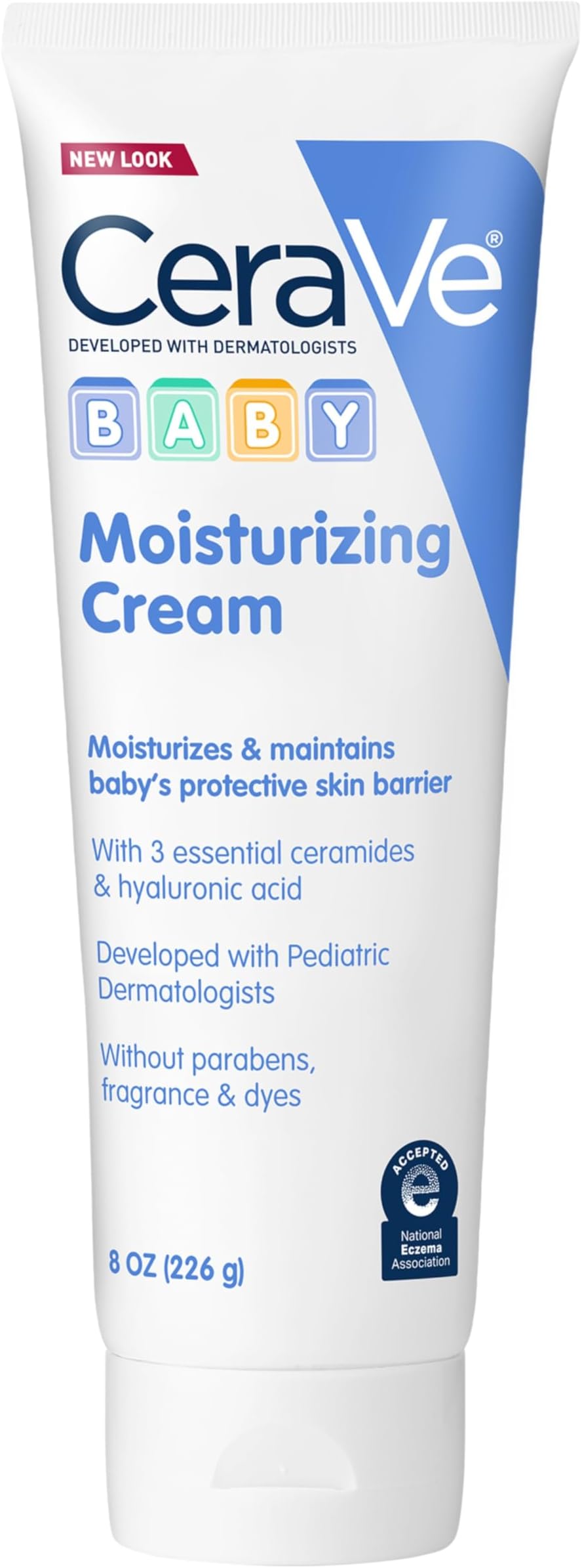 CeraVe Baby Cream, Gentle Moisturizing Cream with Ceramides, Fragrance, Paraben, Dye & Phthalates Free, Rich & Non-Greasy Feel, Gentle Baby Skin Care, 8 Ounce
