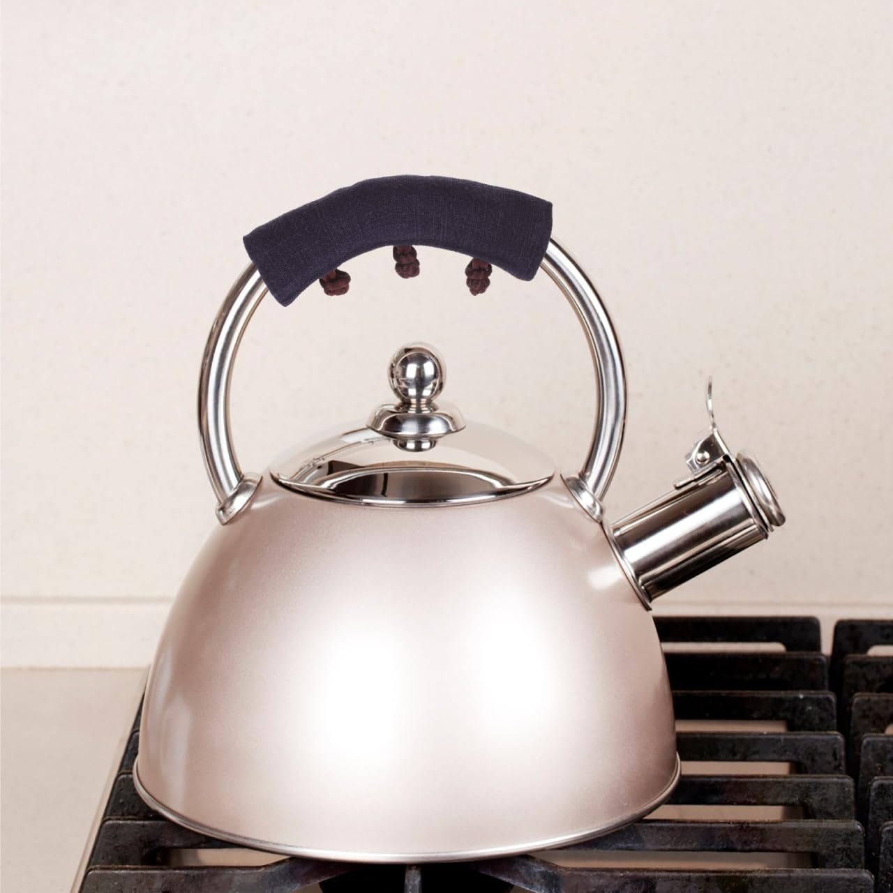 LALADEFIEE Teapot Handle Cover Sleeve Heat-Resistant Anti-scalding Insulation for Kettle Handles Washable and Material Easy to Install with Buckle Ties Present for Tea Lovers