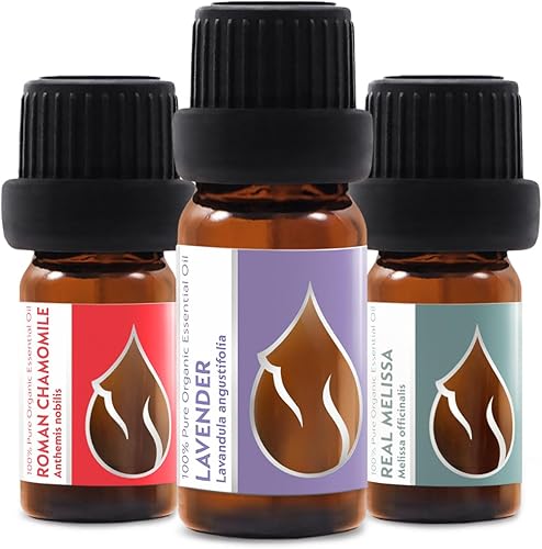 Miniatura 1 de Set "Sweet Dreams" - Aceites esenciales orgánicos  Lavanda (0.3 fl oz) + Manzanilla romana (0.2 fl oz) + Melisa real (0.2 fl oz)  100% puro y