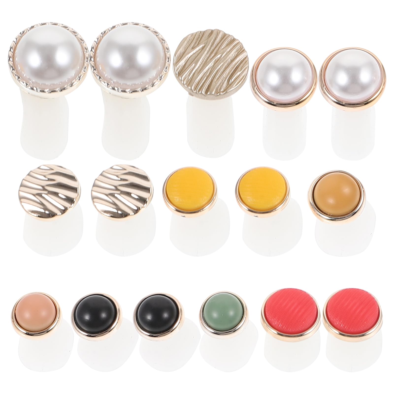 NOLITOY 16 Pcs Pearl Pedicure Toe Separators, Silicone Nail Salon Toes Stretchers Polish Guards Reusable Toe Dividers for Nail Polish Application