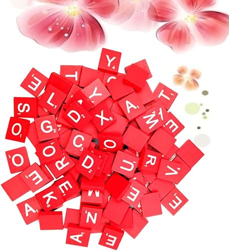 Ciieeo 100 piezas de cubos de madera para bebé, bloques de letras de astillas de madera, azulejos de madera A-Z, azulejos de madera del alfabeto,