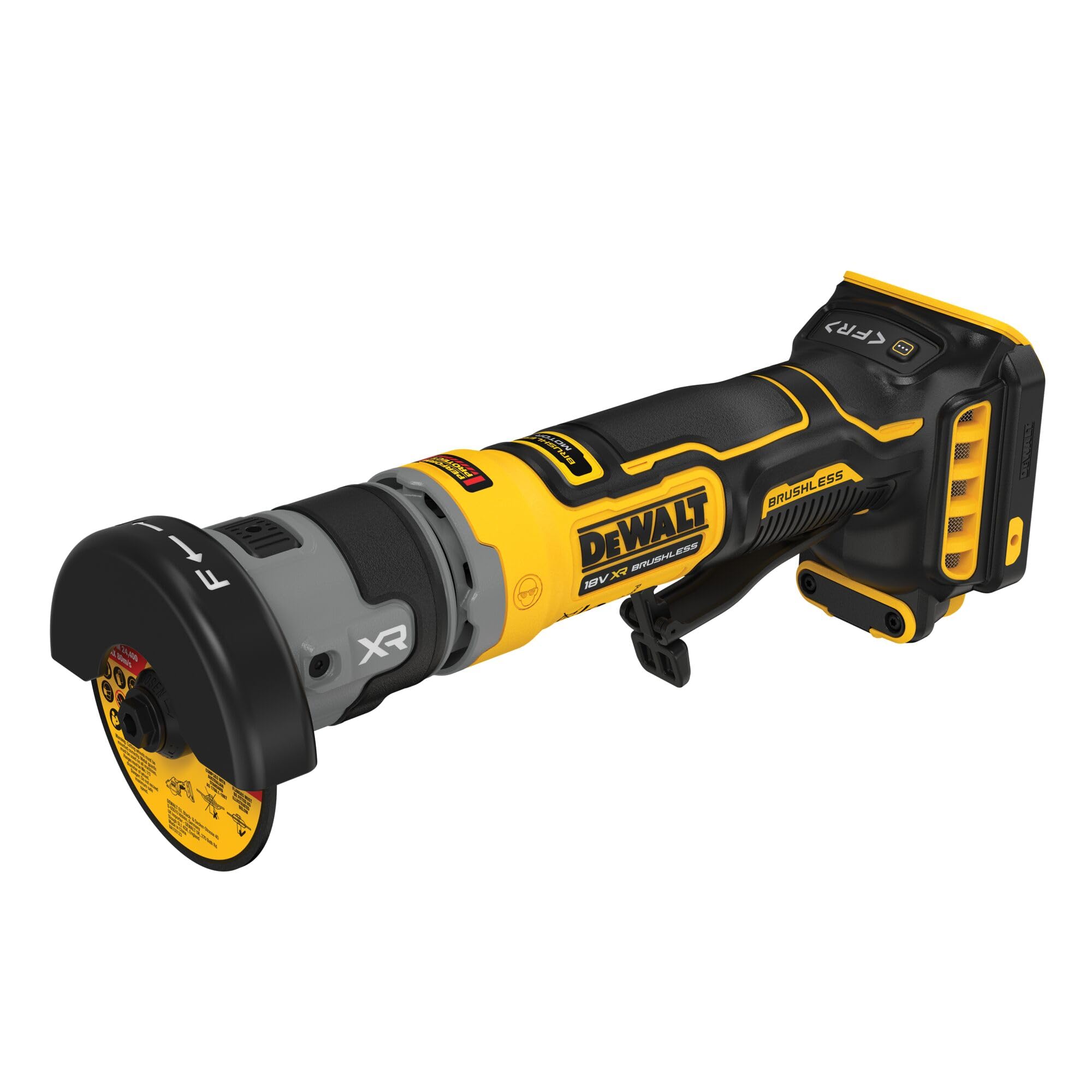 DEWALT Herramienta compacta de corte XR 18V sin escobillas de 76 mm para cortes rápidos y precisos, solo herramienta, DCG430N-XJ