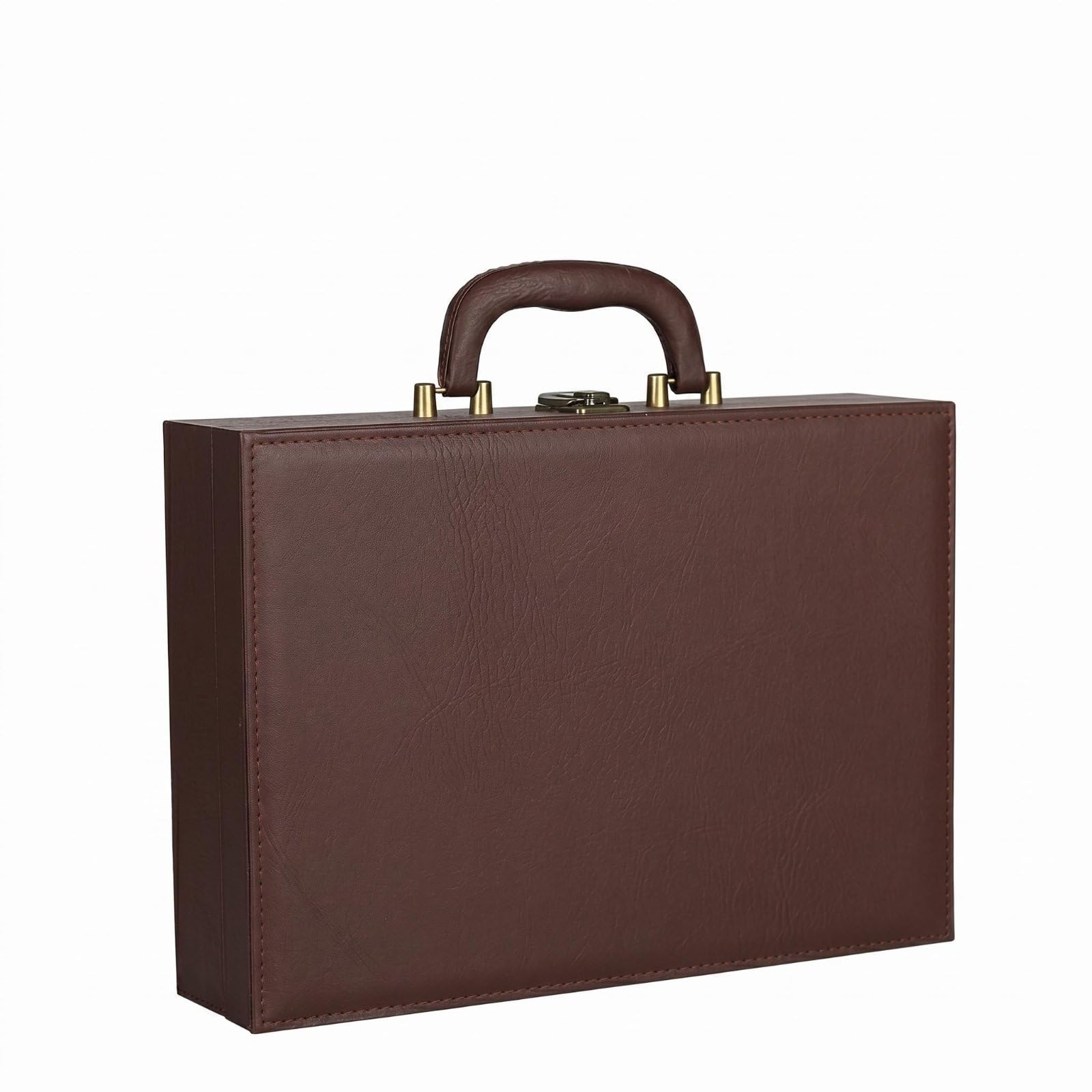 MYADDICTION Genuine Estate Handover Box Logo Printing Key Presentation Case Sturdy Portable Key-Safe Box for Property Sellers, Showroom, Brown, L-image-35