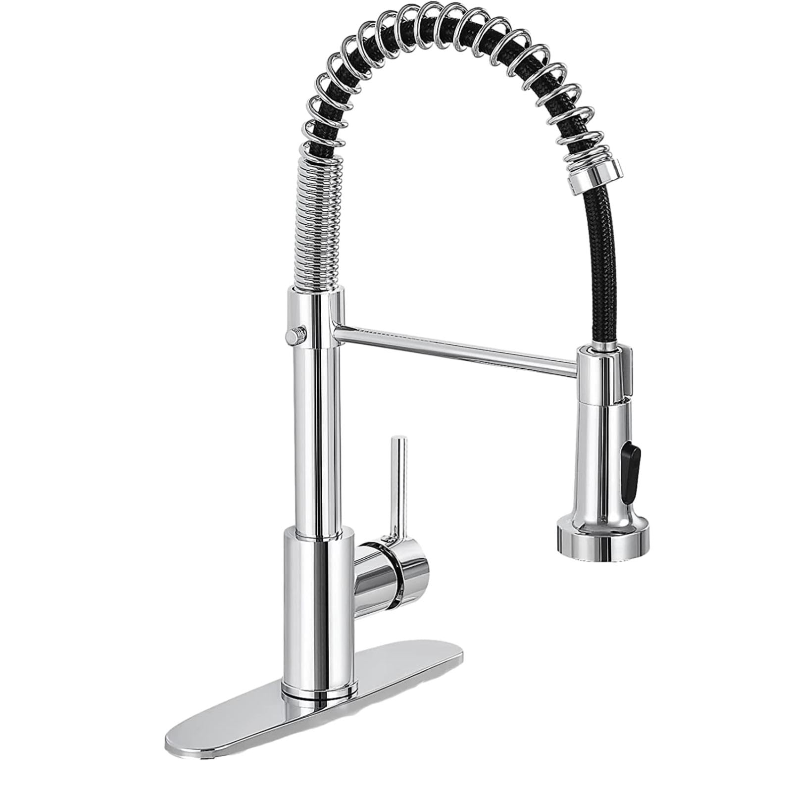 Kitchen Taps Pull-Out Faucet Brass Single Utility Sink Electroplating