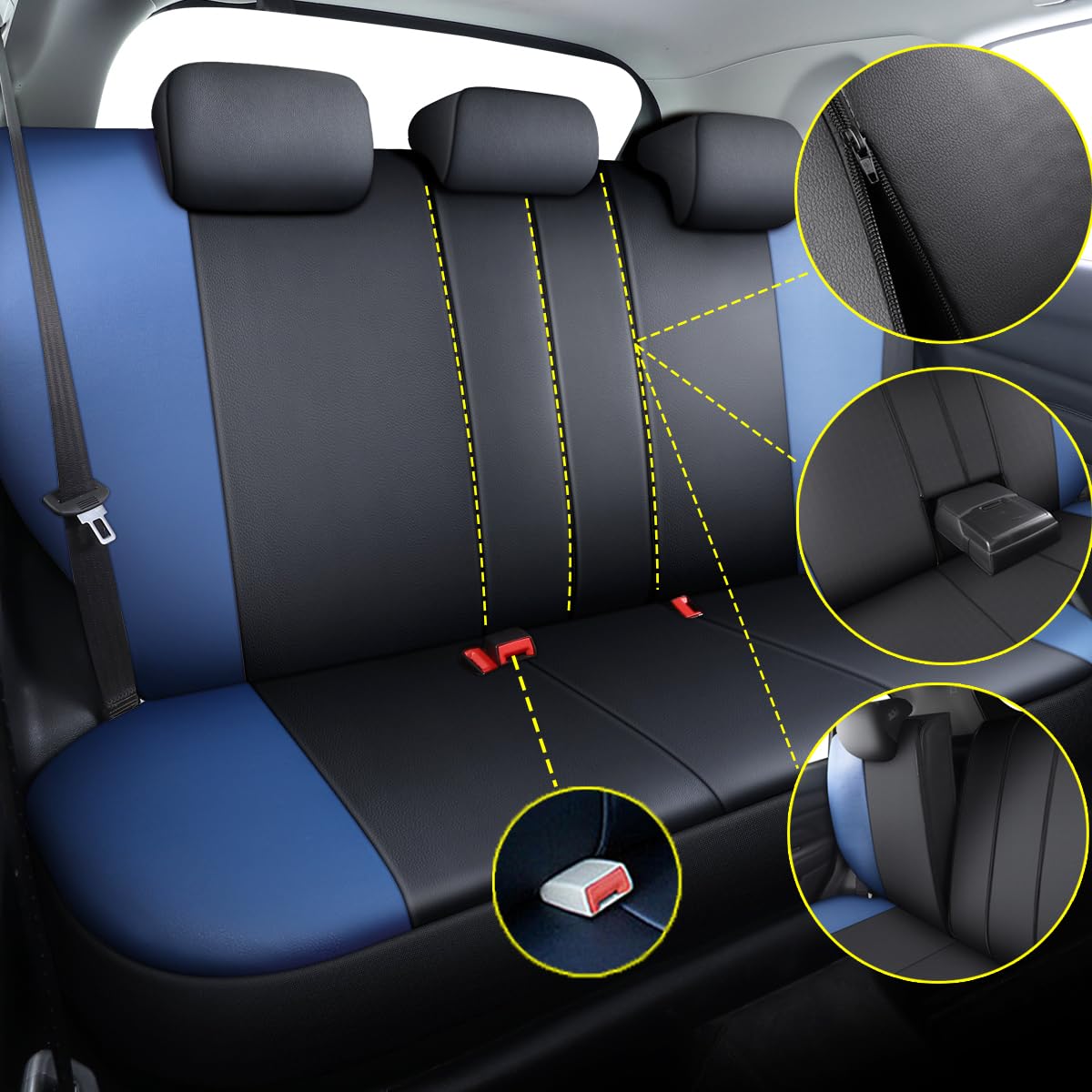 Funda de asiento de piel sintética de 5 plazas para Nissan Almera, Juke, Leaf, Micra Navara Pulsar Qashqai Qashqai Qashqai 2 X-Trail
