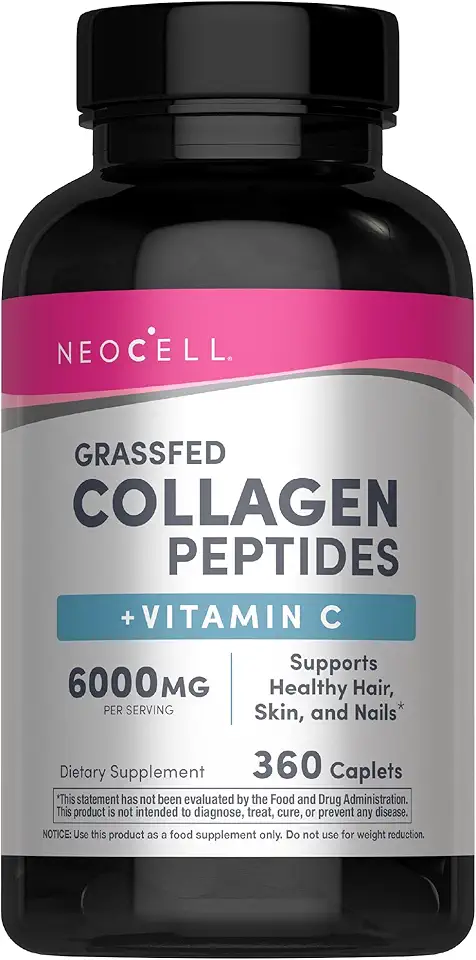 NeoCell Collagen Peptides Pills | 360 Caplets | with Vitamin C | Supplement for Women and Men