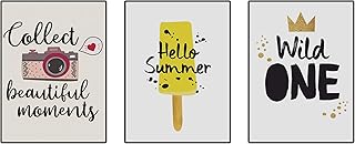 4Good Epictures - Decorazione per cameretta dei bambini, motivo scandinavo, stile nordico, per camera dei bambini, ragazza (WBK 1 selvaggia)