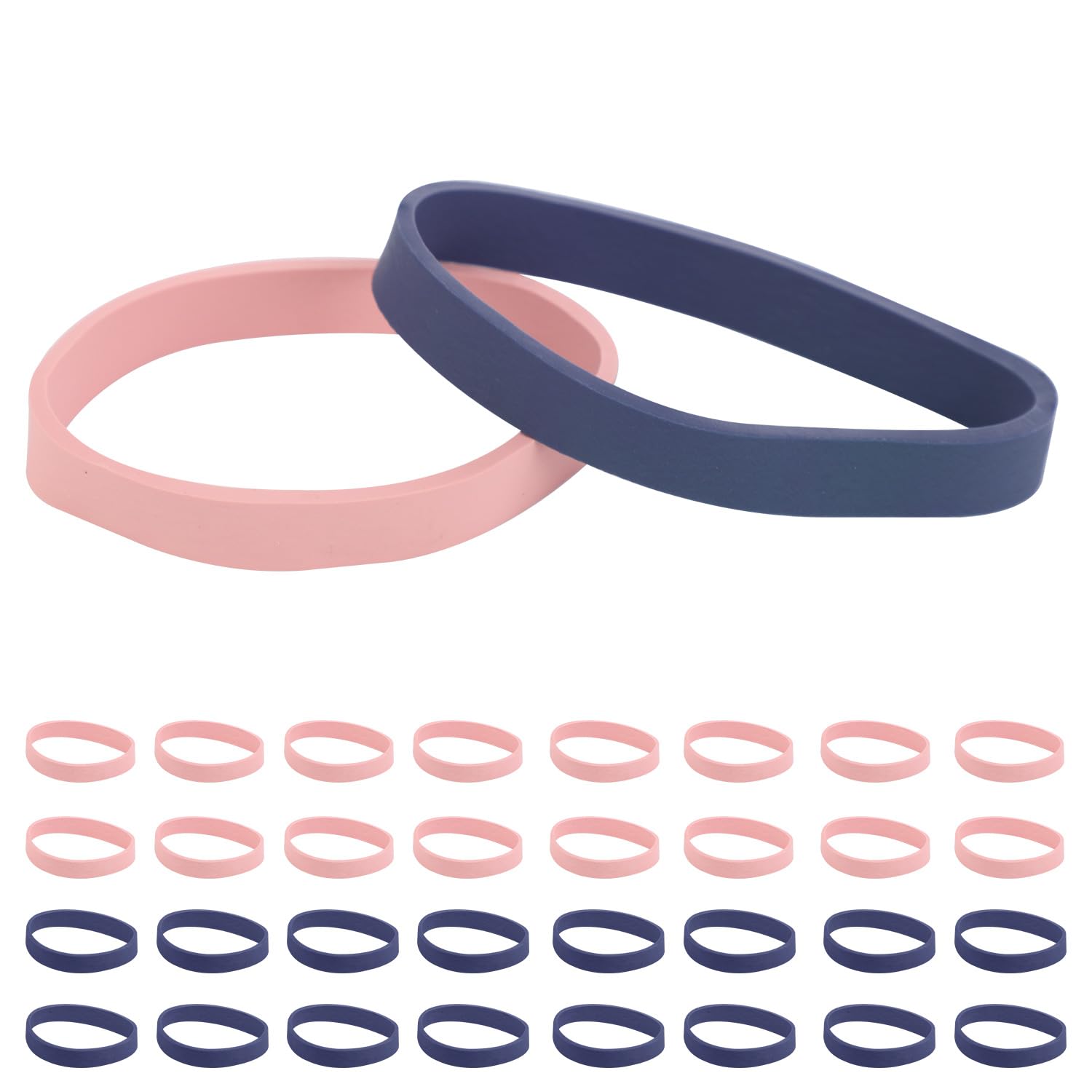 lasuroa 32 pcs Ski Brake Retainers, Ski Straps Snowboard Binding Bands Retainers Brake Rubber Band for Winter Outdoor Sports Ski Ankle Tuning Kit Accessory(Purple and Pink)