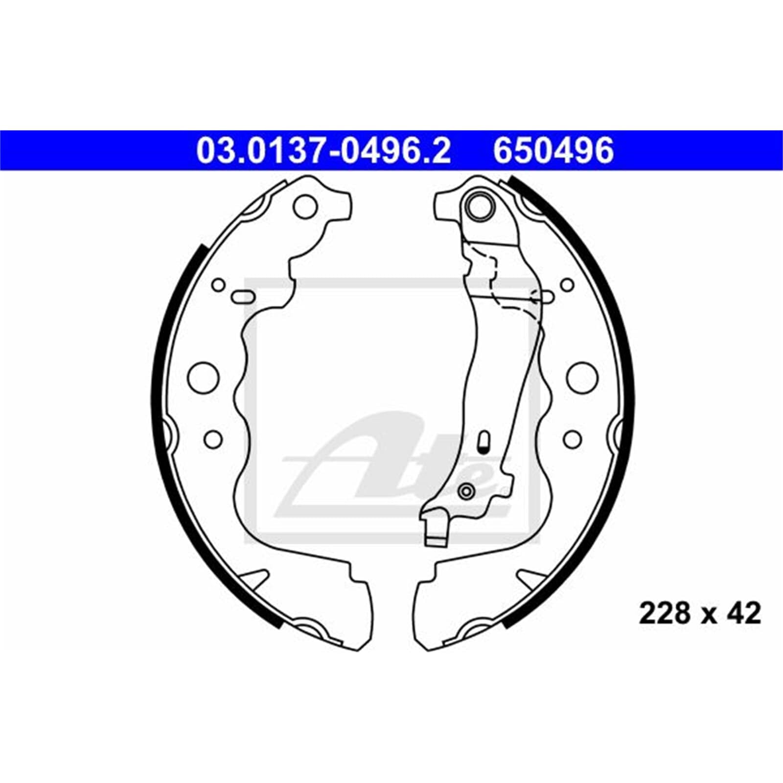ATE 03013704962 Bremsbackensatz