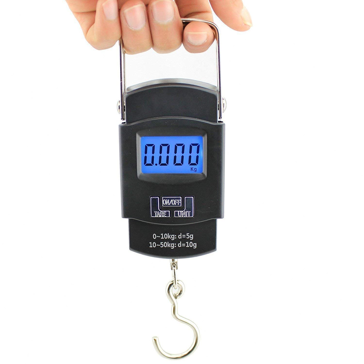 Walberrie Weighing Scale Digital Heavy Duty Portable, Hook Type with Temp, 50Kg Scale