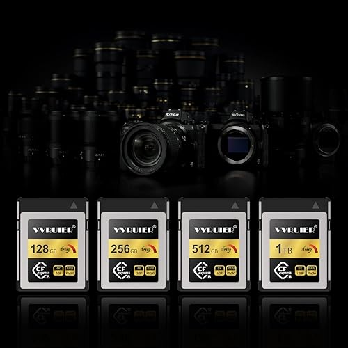 Miniatura 7 de Tarjeta de memoria CFexpress tipo B de 128 GB, grabación de video 4K sin procesar, CFexpress tipo B para cámaras, compatible con Nikon D6Z6Z7, Canon