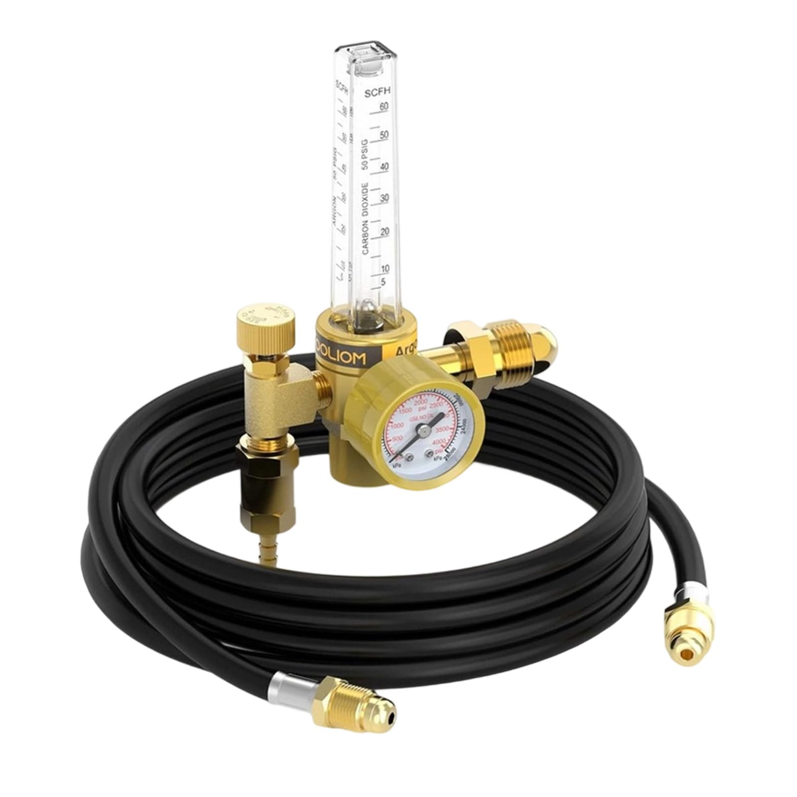 Tsophreniq Argon / Co2 Welding Regulator With 60 Cfh Flowmeter & 4000 Gauge For Tig/Mig Systems Argon Flows Meter For Tig Welding