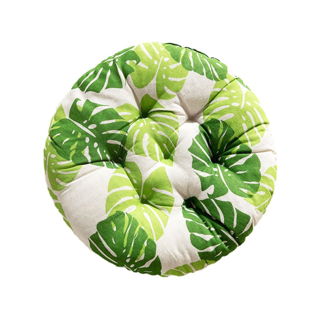 DOTBUY-SHOP Chair Cushions, Non Slip Garden Chair Cushions Round Seat Pads Comfortable Chair Pads for Children, Adult Seat Cushions for Dining Chairs (40x40cm,Turtle leaf)