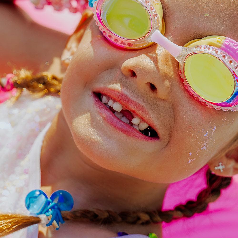 Bling 2O Rainbow Girl Kids kolorowe chmury okulary pływackie