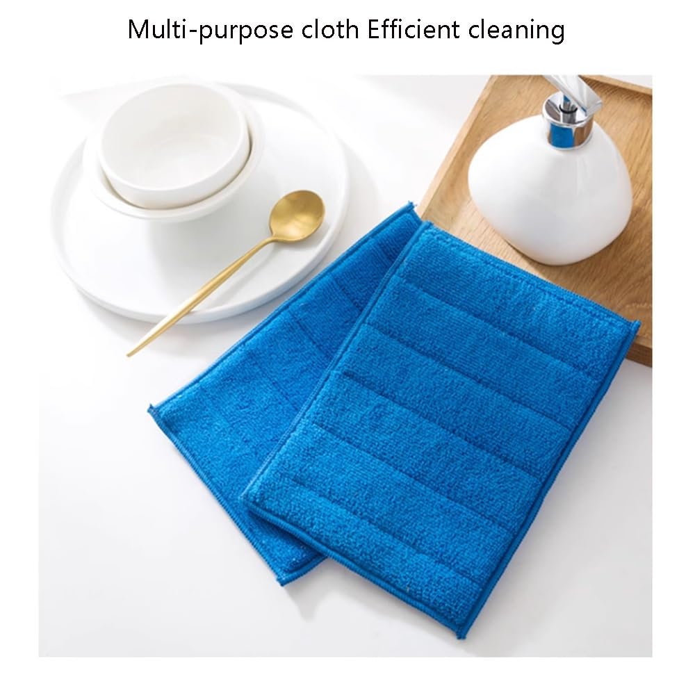 Secar rápidamente Toallas de Cocina de Fibra Ultra Microfiber Cleaning Cloth Blue 6.7x9.4in 3/6/9 Pcs(9)