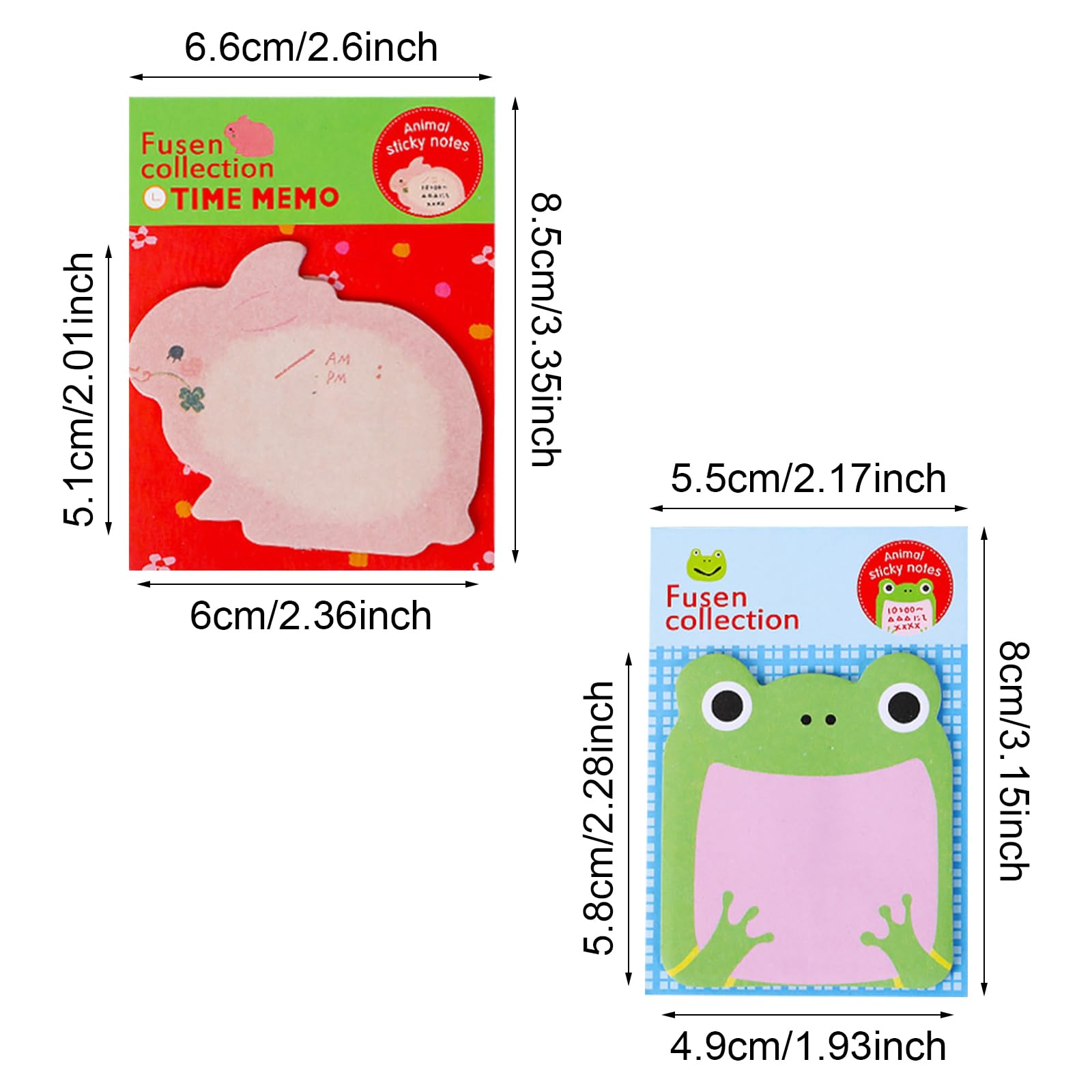 24 Post-it Autocollants En Forme D’animaux - Mini Notes Adhésives Pour Enfants - Cadeaux Anniversaire, Jouets Mignons