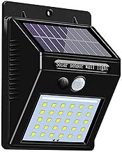 Luminária Solar 30 Leds Sensor de Presença Arandela Automático Luz Externa de Parede Jardim