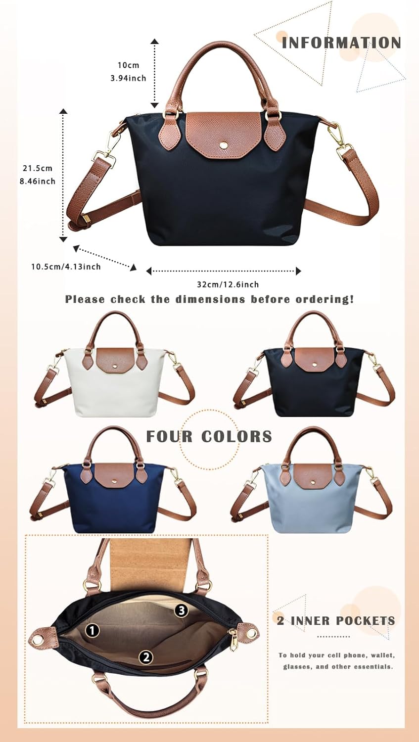 Nylon Crossbody Bags for Women Shoulder Purse Waterproof - Image 3