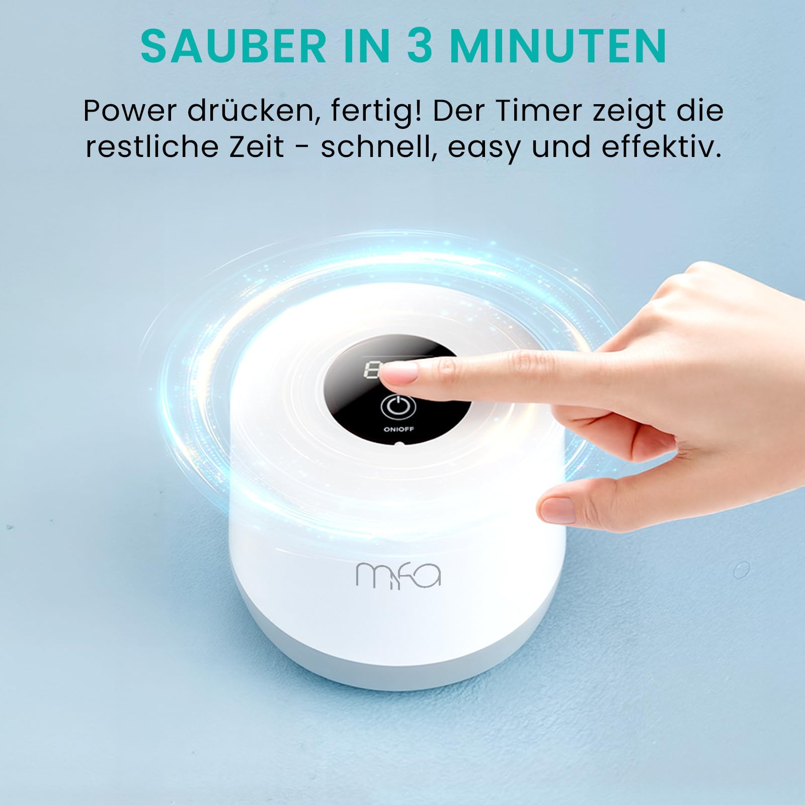 mfa Ultraschallreinigungsgerät für Zahnprothesen, Zahnspangen, Zahnschienen, Retainer, Aligner, Zahnersatz & Aufbissschienen | Ultraschallreiniger für zahnärztliche Geräte | Ultrasonic Dental Cleaner