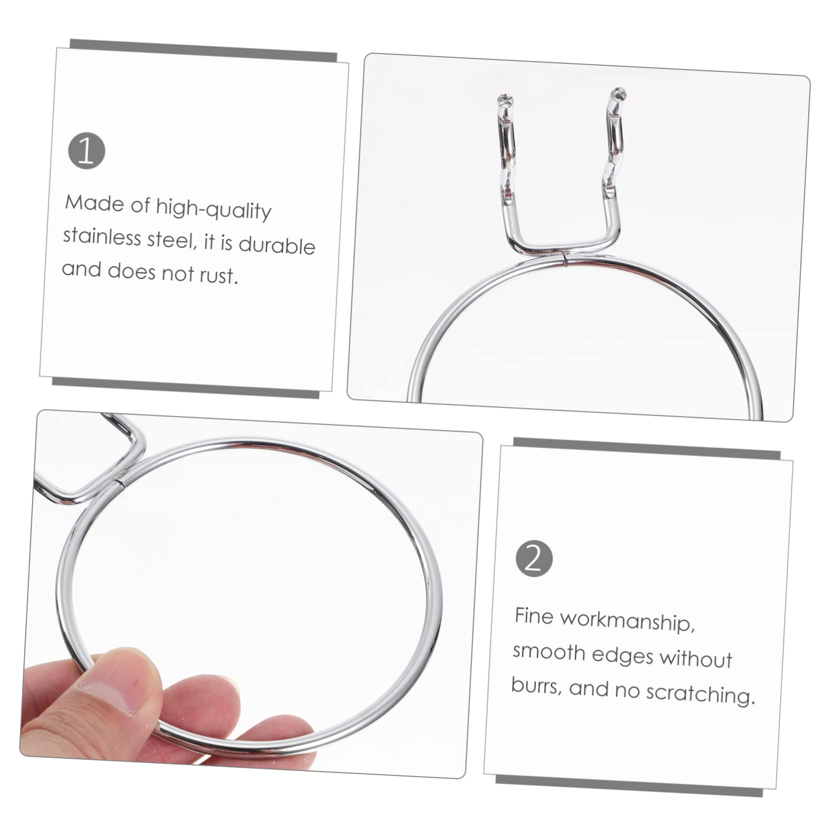 HEALLILY Supermarket Rack Hooks 6 Pack Round Pegboard Hooks Steel Pegboard Pegs Space Saving