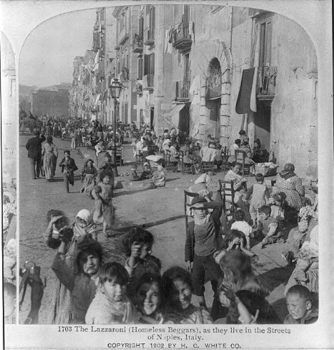 HistoricalFindingsPhoto: The Lazzaroni,Homeless Beggars,as They Live in Streets,Naples,Italy,c1902