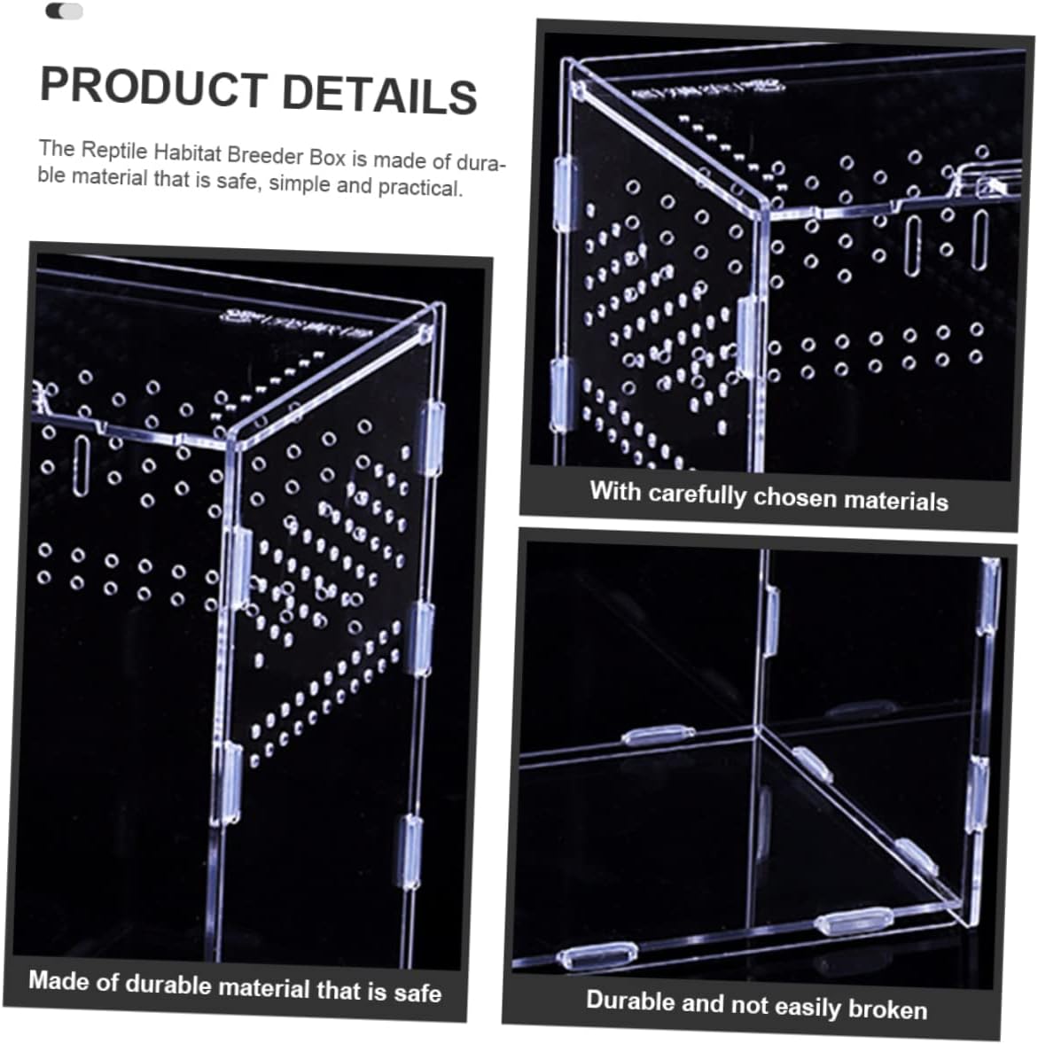YARNOW Practical Reptile Incubators Pet Carrier Nest Boxes Accessories for Creative Feed Bins