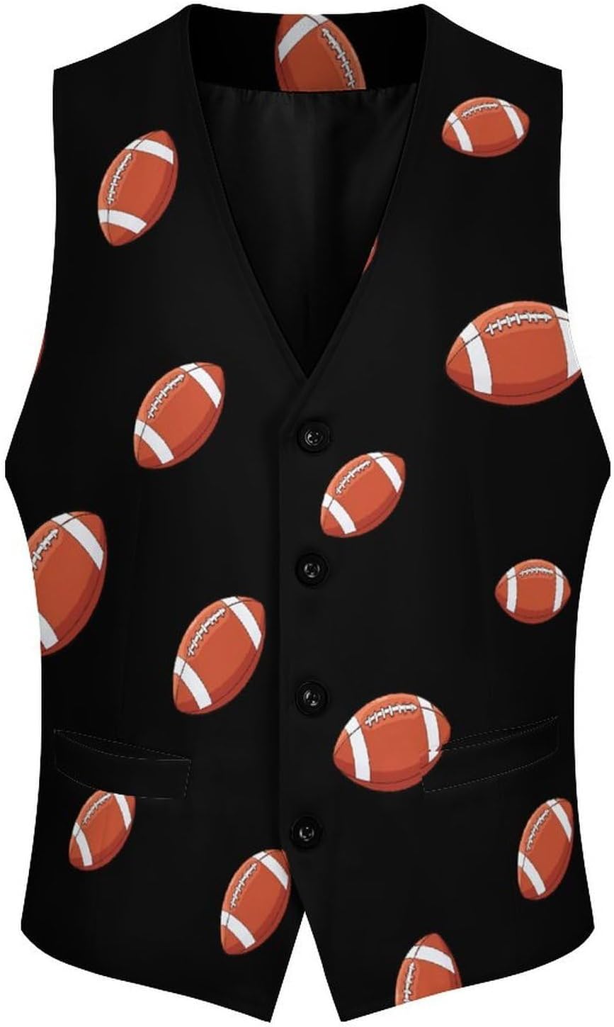 U.S. Football Casual Men's Business Suit Vest Slim Fit Formal Dress Waistcoat Vests