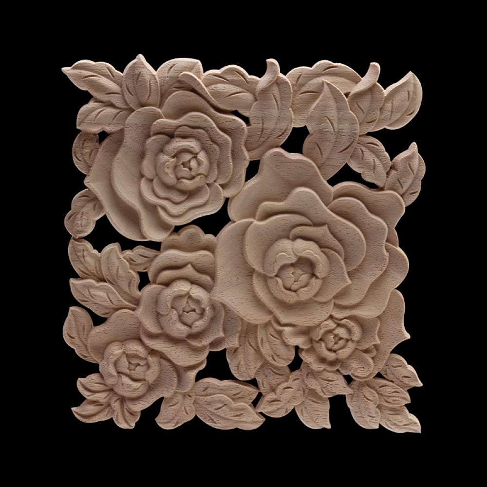 Applique Décalque en Bois Naturel Ornement de Prestige