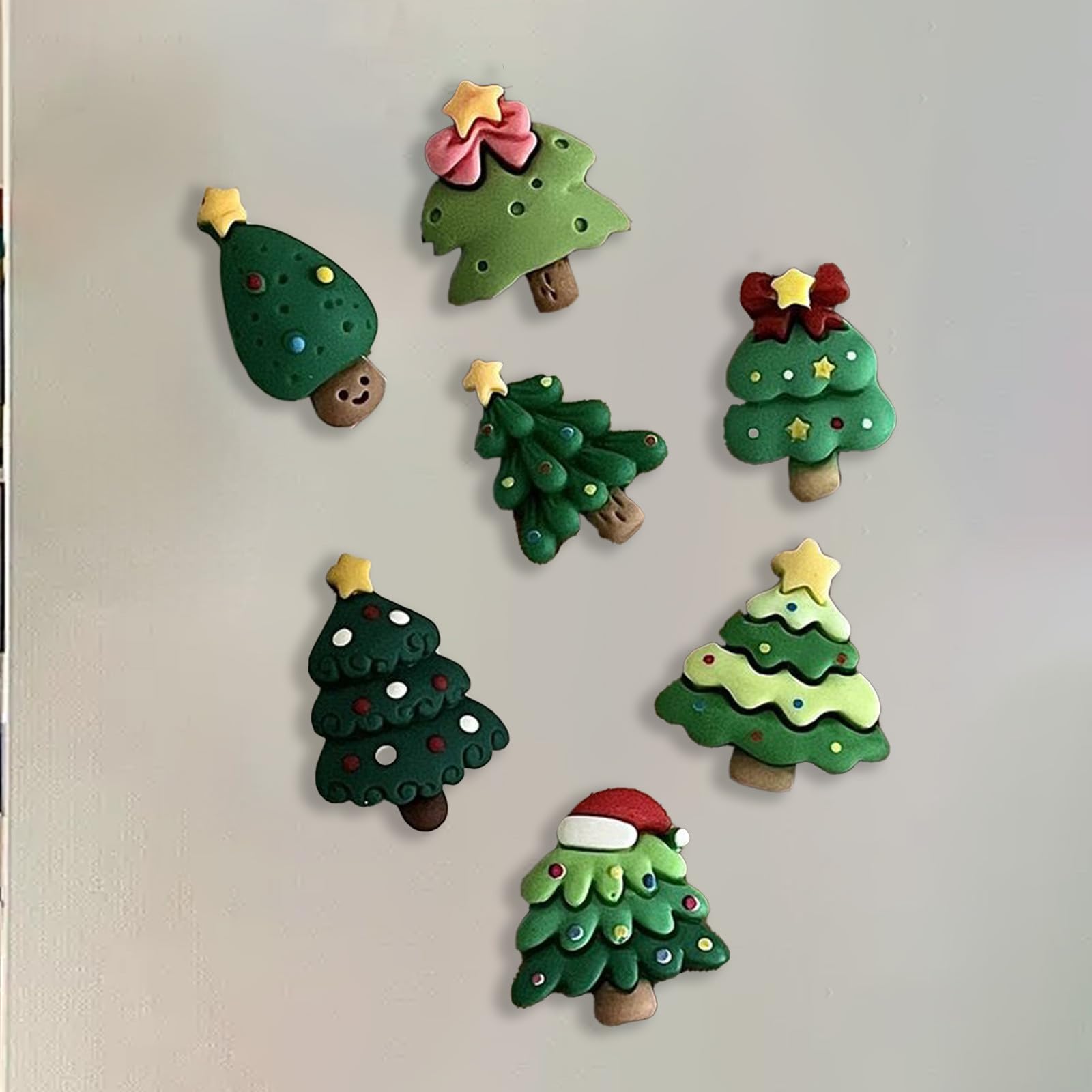 Amazon.co.jp: クリスマスツリー冷蔵庫マグネット6個ミニクリスマス