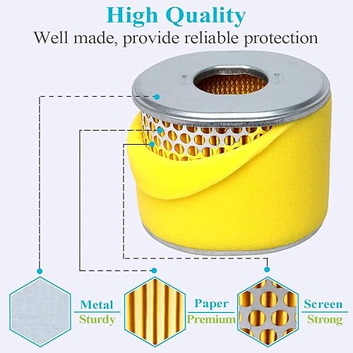 Miniatura 5 de HOODELL Filtro de aire profesional GX390, compatible con filtro de aire Honda GX340 GX 390 11HP 13HP Engine 17210-ZE3-505 17210-ZE3-010