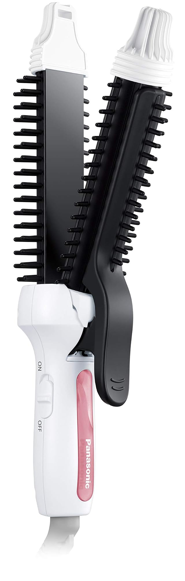 Panasonic Compact Brush Hair Iron 26mm curl-Straight 2 Way Overseas Correspondence AC Type Heat Resistant Pouch with White