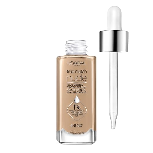 LOreal Paris True Match Nude Hyaluronic Teñido Serum - El primer suero tintado con 1 de ácido hialurónico La piel al instante se ve más brillante