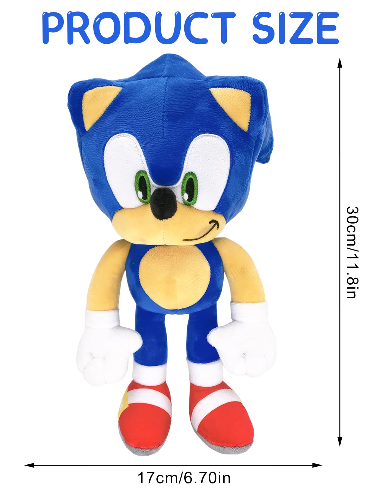 Pianocean Anime Plush Toy, 30cm Blue Stuffed Plush Doll, Cute Cartoon Collectable Home Decoration for Kids Boys Girls Birthdays Gift - Image 2