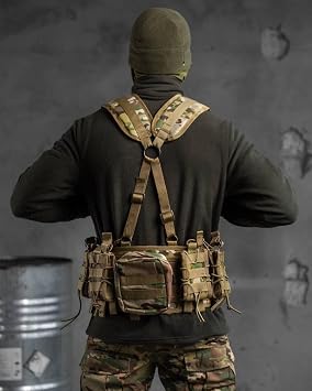 Single Sword Çeçen Tip Askeri Yelek | Av, Kamp Ve Taktik Kullanım (Çantasız), Multicam