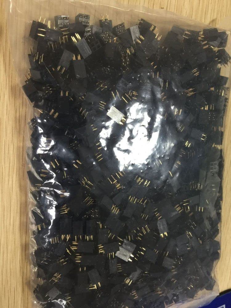 FUERLI 1000 Uds 2,54mm 2X2 Pines Chapado en Oro Doble Fila Recta Hembra Pin Header ROHS