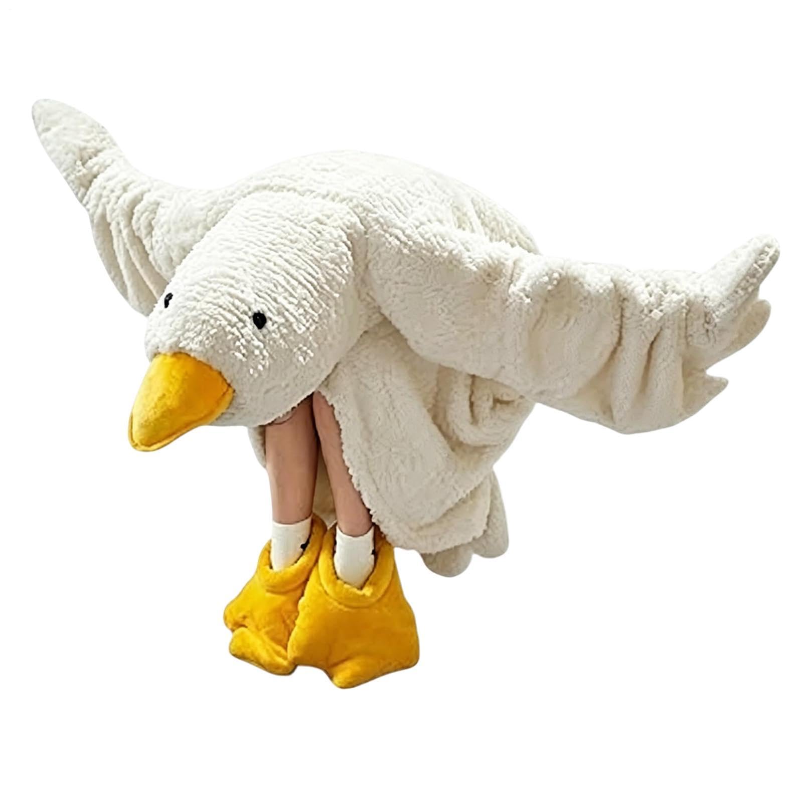Set di costumi da oca, felpa con cappuccio con coperta d'oca, felpa con cappuccio per costume da anatra nera, divertente coperta a forma di anatra nera, 1 set per adulti e bambini, per feste, riunioni