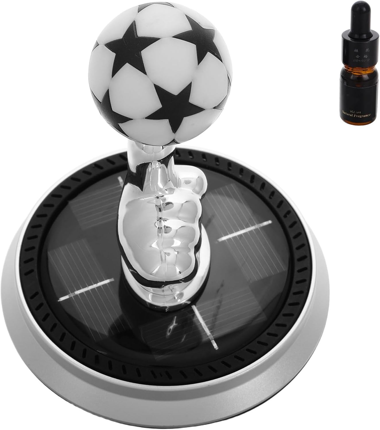 Solar Powered Football Car Air Freshener Metal Ornament