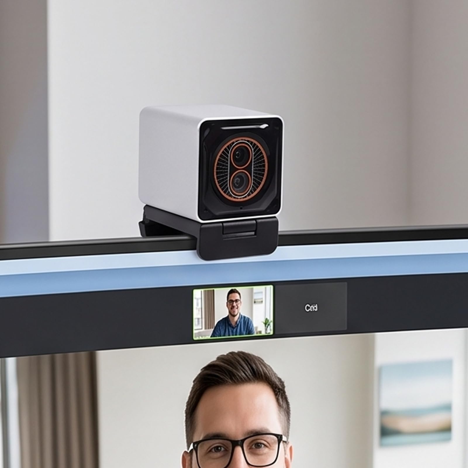 Dpofirs Kamera Internetowa 4K z Podwójnym Obiektywem i Autofokusem, do