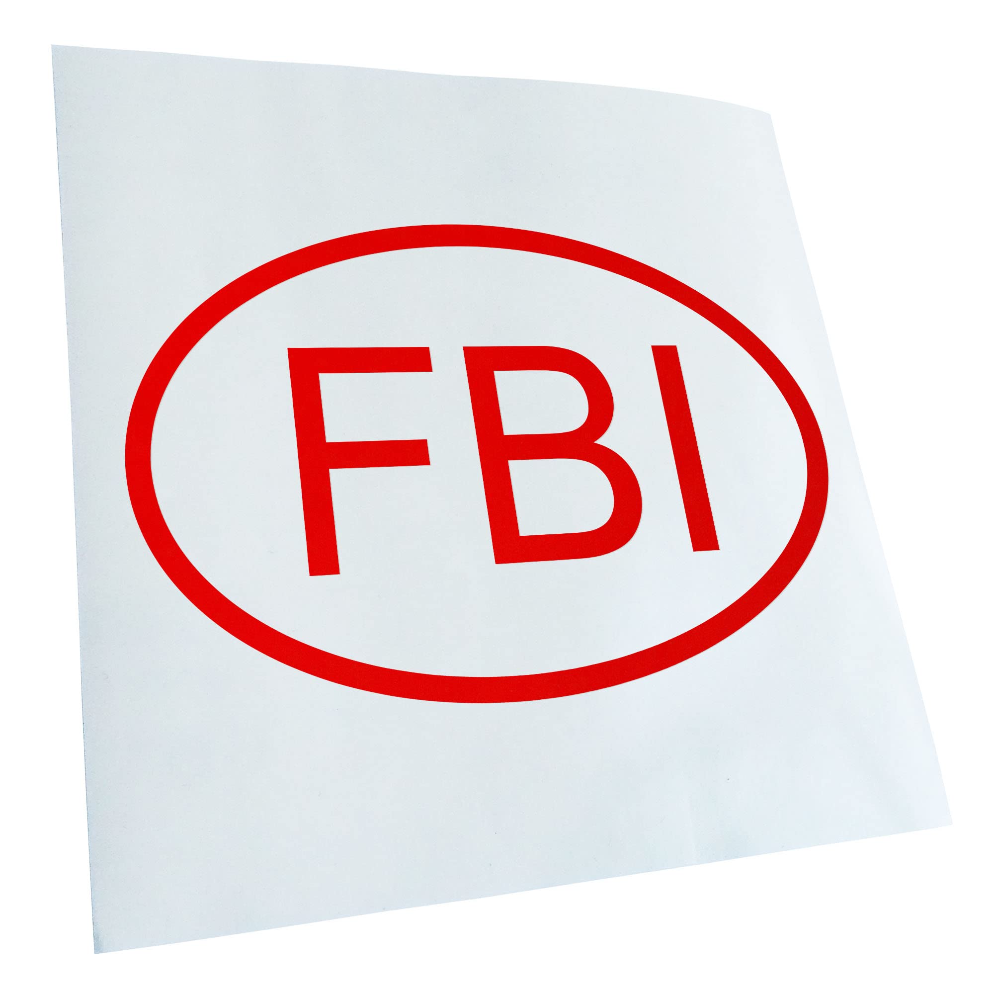 Kiwistar - Car Sticker - Red - 40 x 27 cm FBI - Rear Window Car Sticker Weatherproof for Car Truck Moped Truck - Sticker Exterior Self-Adhesive Tuning Accessories for Window Vehicle Window