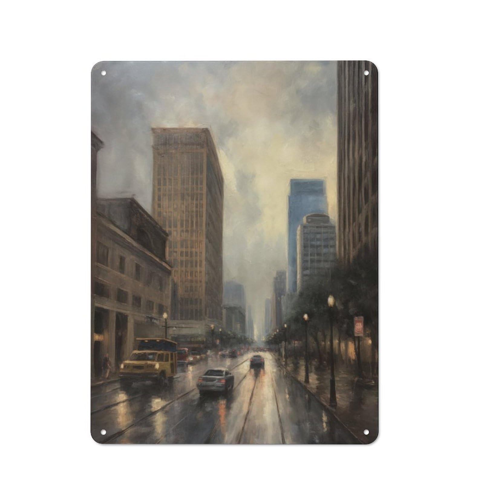 Junmoney Houston Beauty Usa Tin Wall Plaque 40X30cm With For Hobby Room Or Studio, For Updating Hobby Room And Studio After Moving