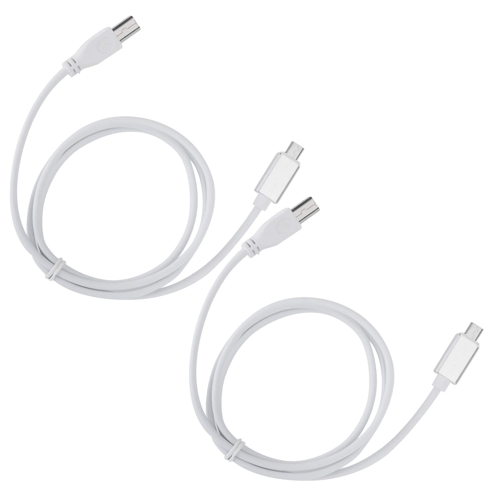Keenso Set di Filo per Pianoforte Elettrico 2st V8, di Connessione da USB a B-tipo Antiossidazione per Microfono/Samson, Adatto per la Chiave Musicale, Lunghezza 1 M