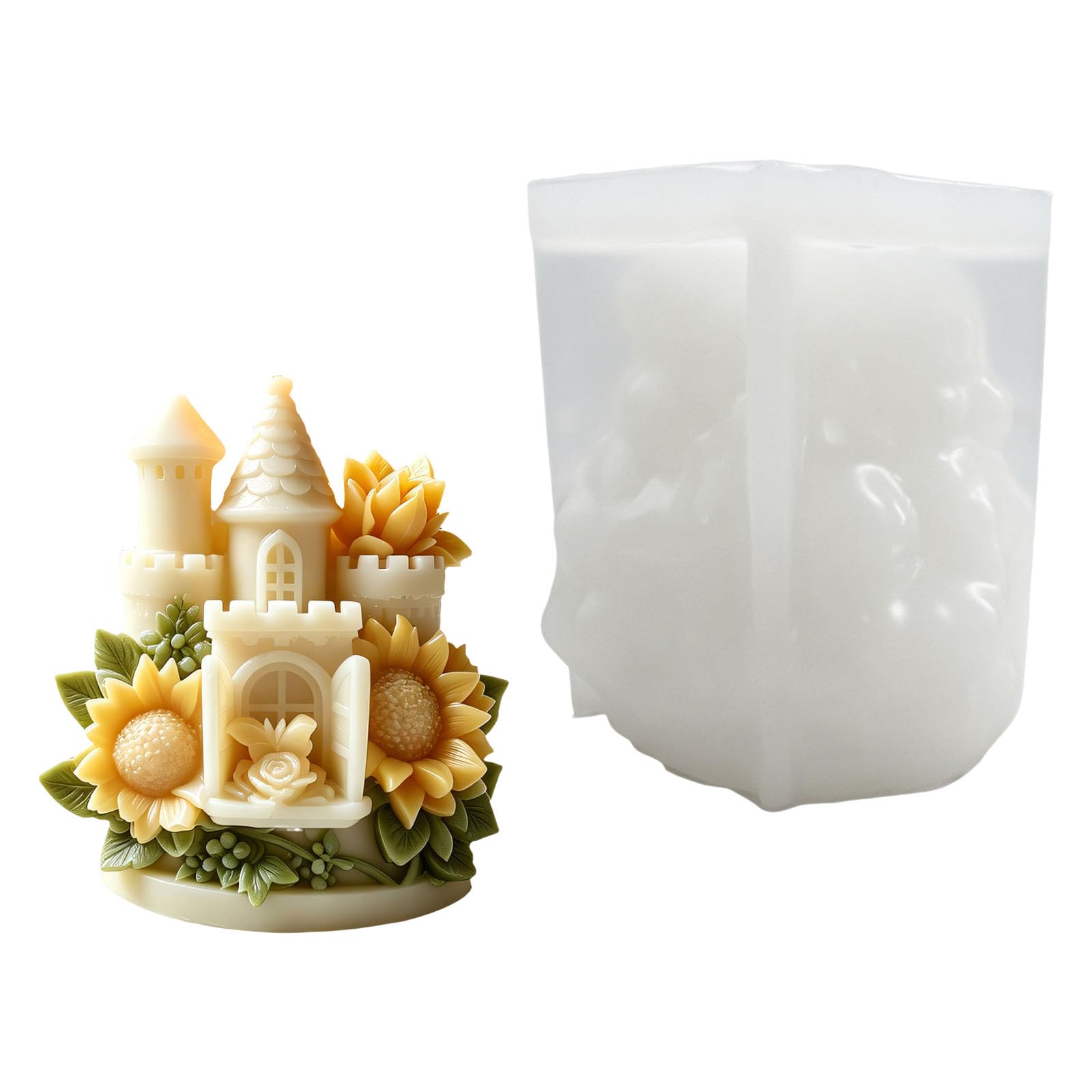 Zxfdsfdbnm Multipurpose Silicone Mold Flower Manor Embossed Detail for Easily Demolding Creative Decoration Plaster Ornament