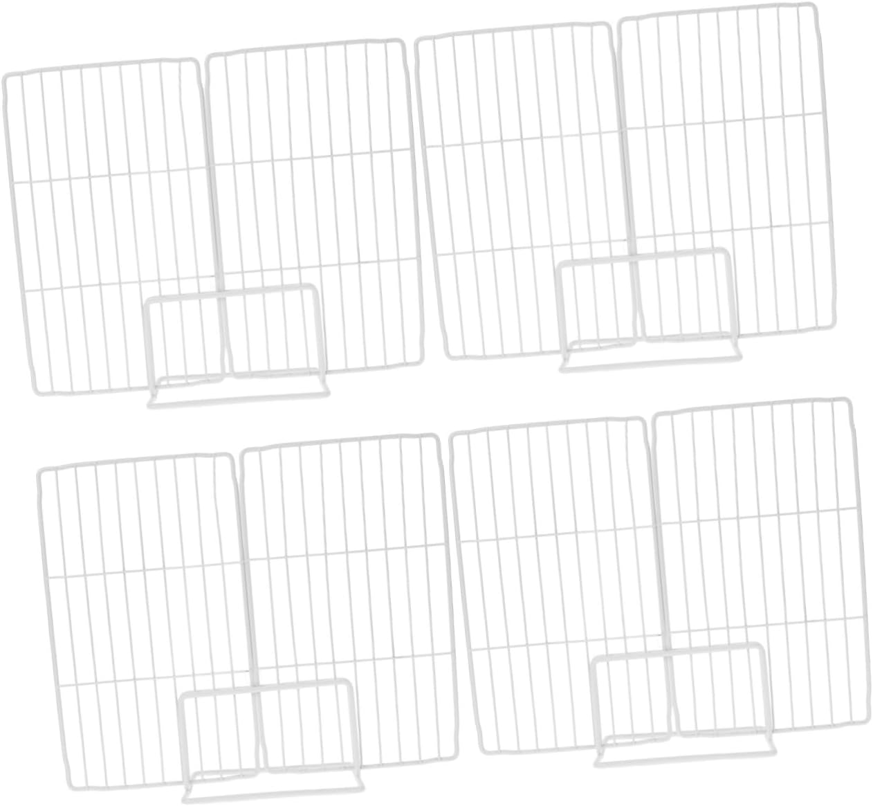 Cabilock 4pcs Freezer Divider for Refrigerator Iron Mesh Shelf Organizer for Efficient Food Storage Homes Supermarkets Easy to Install Wide High