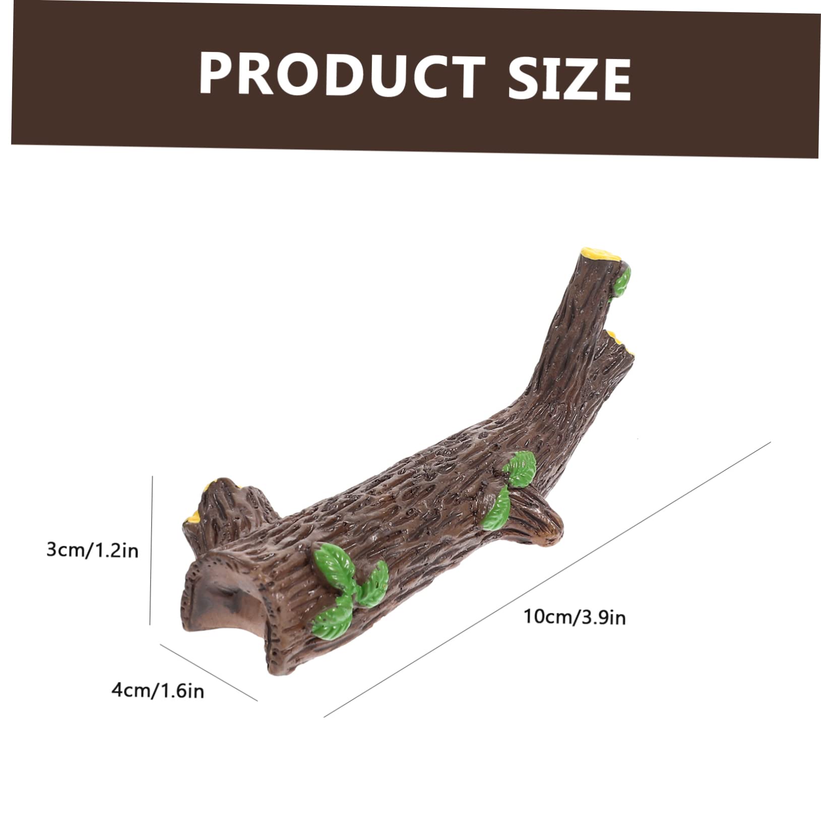 FUNOMOCYA Fish Tank Branch Landscape 2pcs Green Leafy Decorations Artificial Wood Simulations