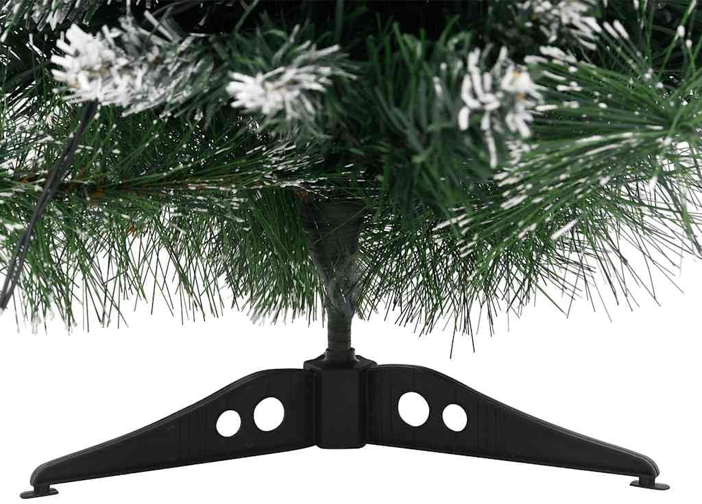 Artificial Christmas Tree with Flocked Snow and LED Lights for Indoor Outdoor Holiday Decoration