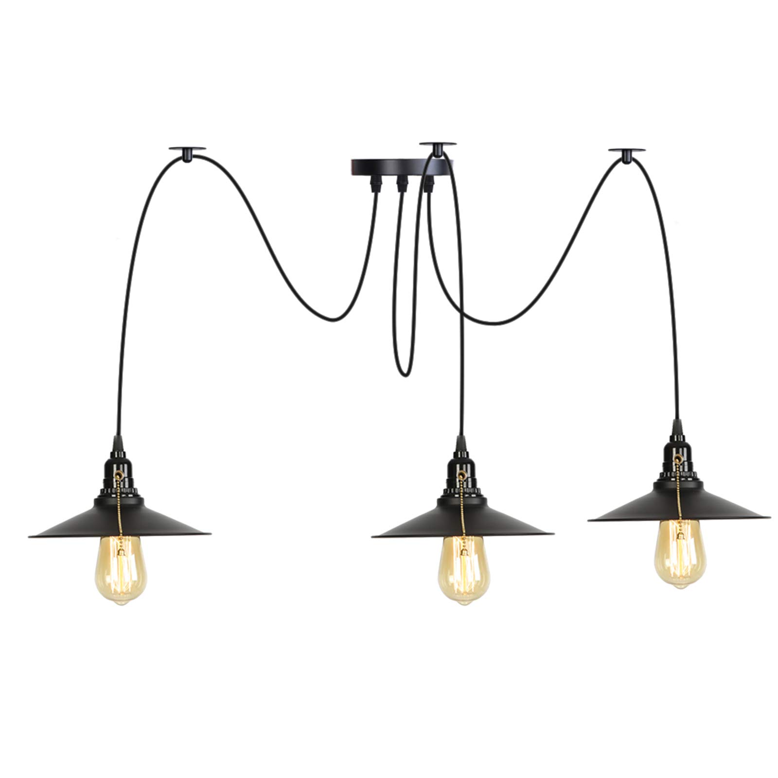 Lustre industriel vintage pour salle à manger et cuisine ouverte style loft atelier