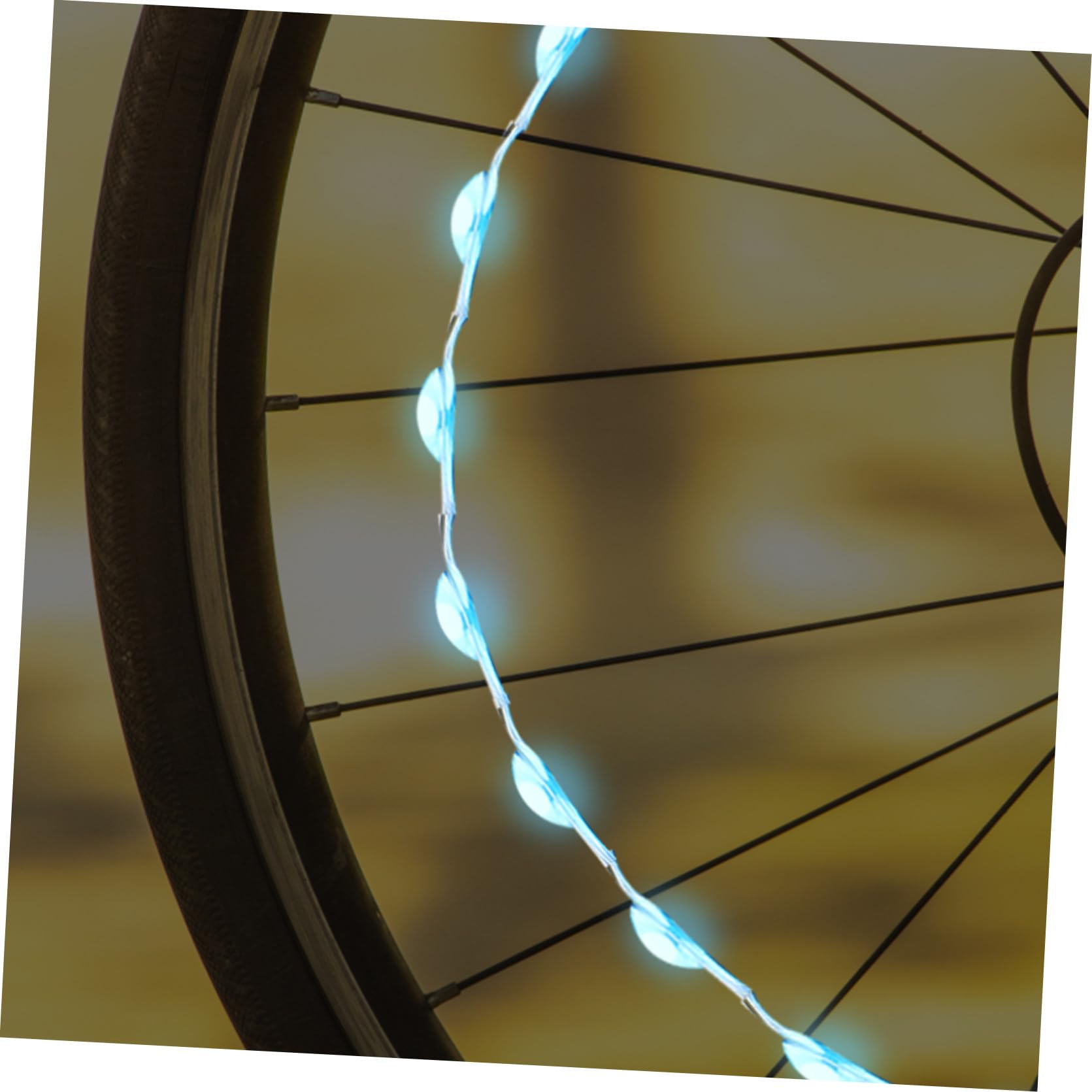 HANABASS Decorative per Ruote Bici LED Impermeabili e Ricaricabili USB Illuminazione Notturna per Biciclette per Festival